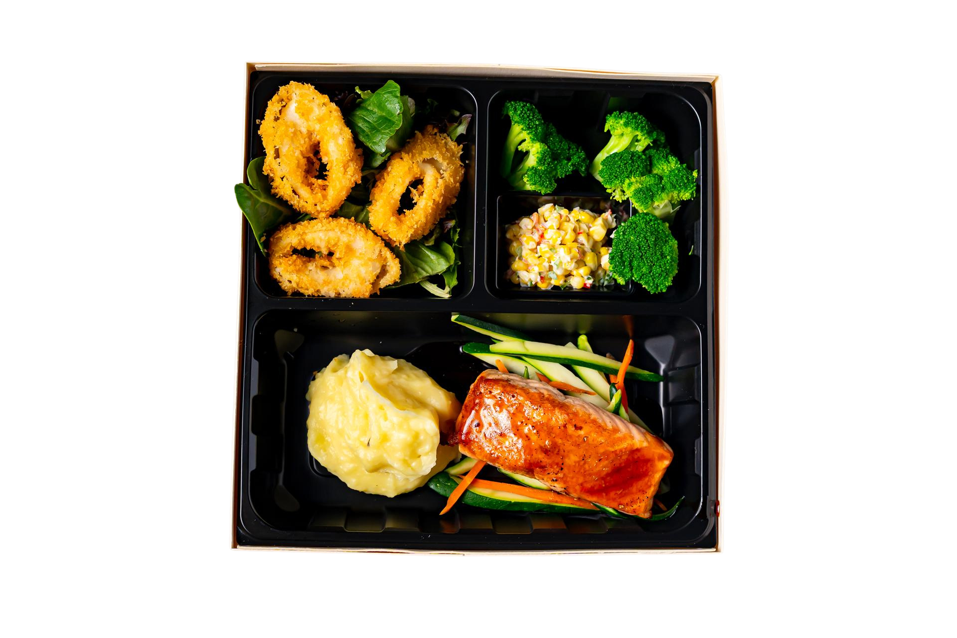 B6. Baked Salmon Bento